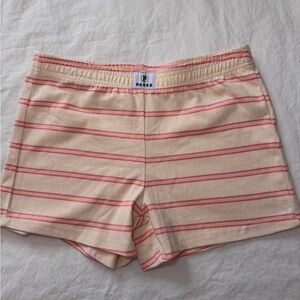 Parke summerland pink and yellow striped shorts